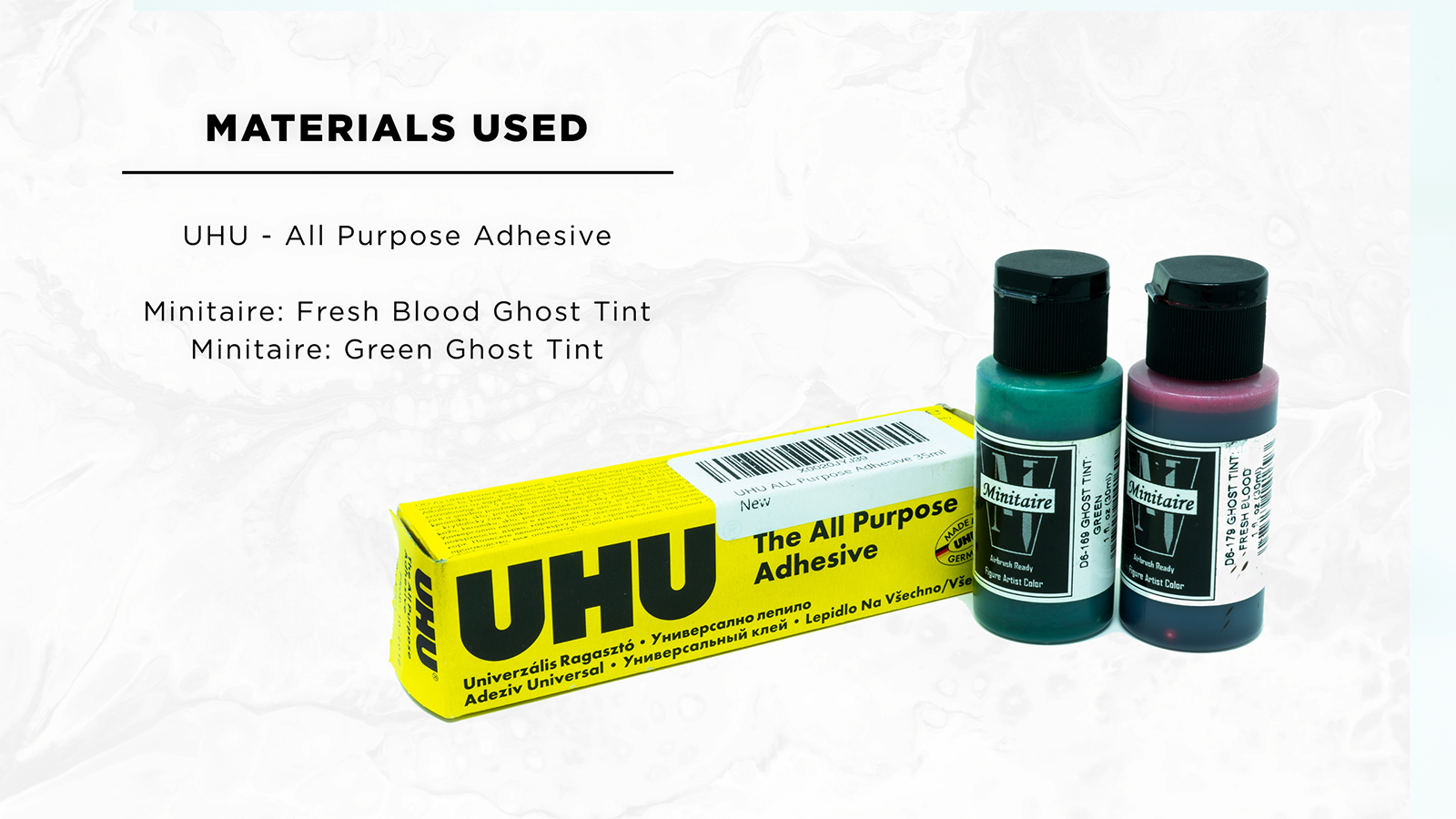 How to Paint: Blood, Gore and Slime Effects - Materials Used