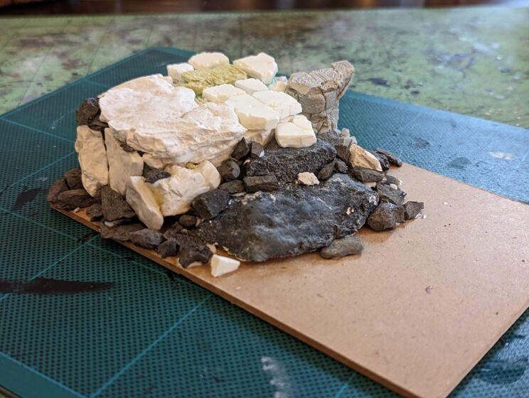 Making the base of the diorama