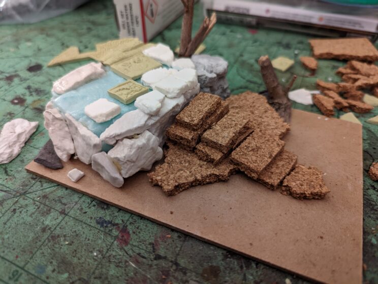 Making the base of the diorama